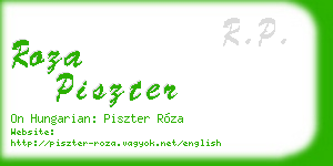 roza piszter business card