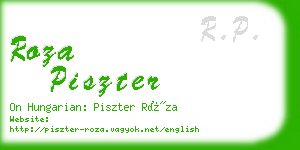 roza piszter business card